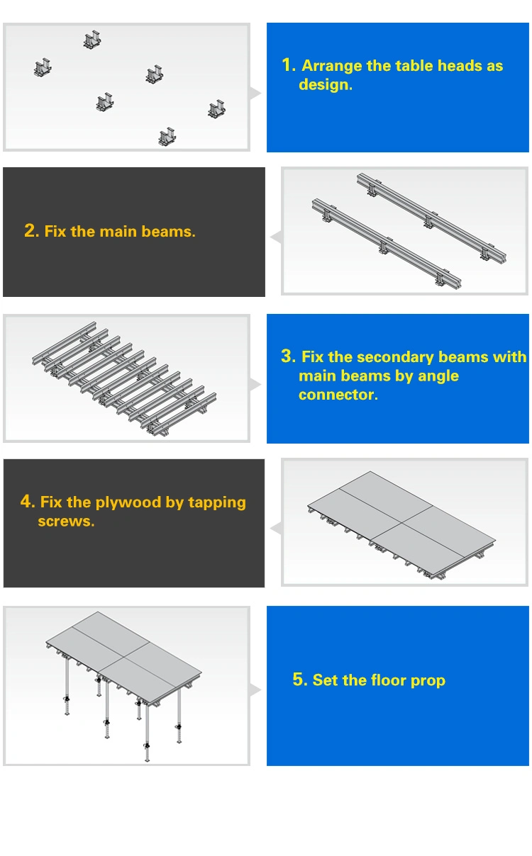 Slab Formwork Steel Wood Zulin Table Form for Any Height