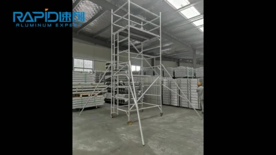 Costruzione di casseforme per impalcature in alluminio, gradini, scala a traliccio, sistema di impalcature a torre mobile